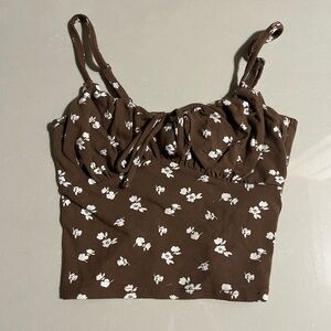 Hollister Brown Floral Camisole